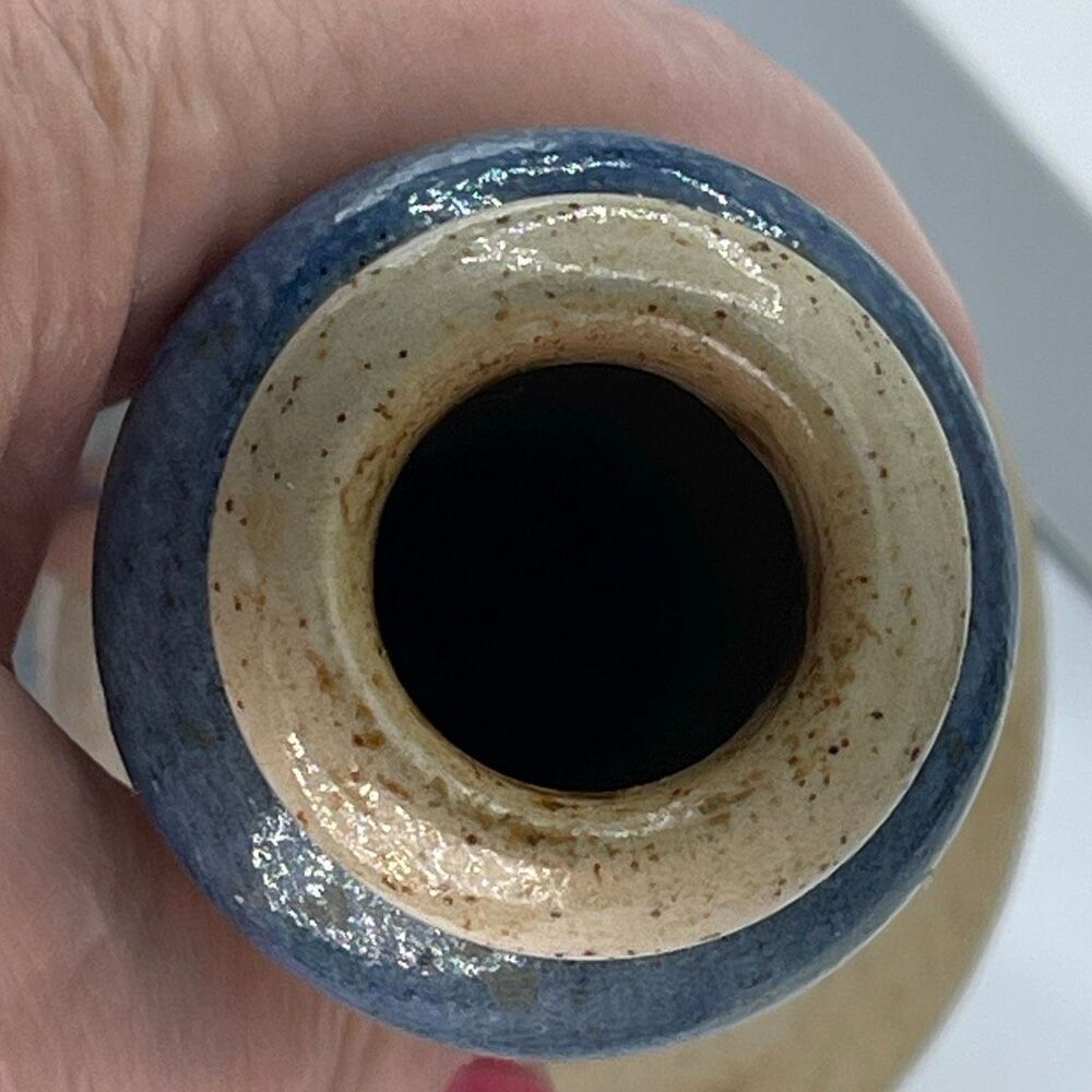 Vintage Shadow Lawn salt glazed pottery Delavan Wis. Bud vase candle stick holde - Picture 5 of 7